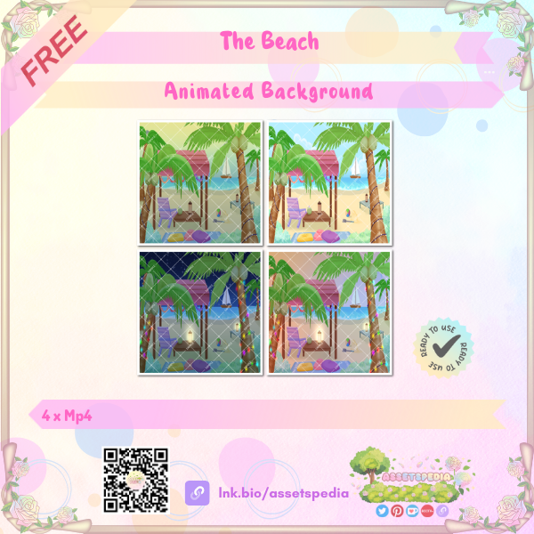 [F2U] Animated Vtuber Background The Beach