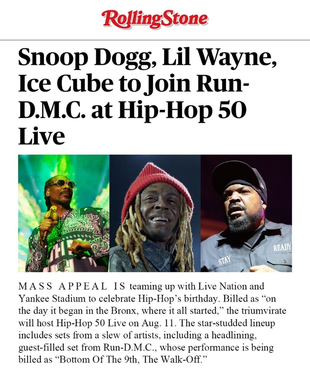 Rolling Stone HH50 Live