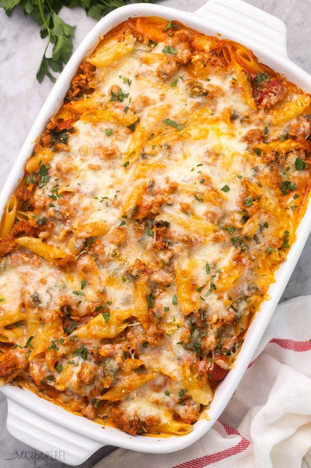 Easy Baked Mostaccioli Pasta