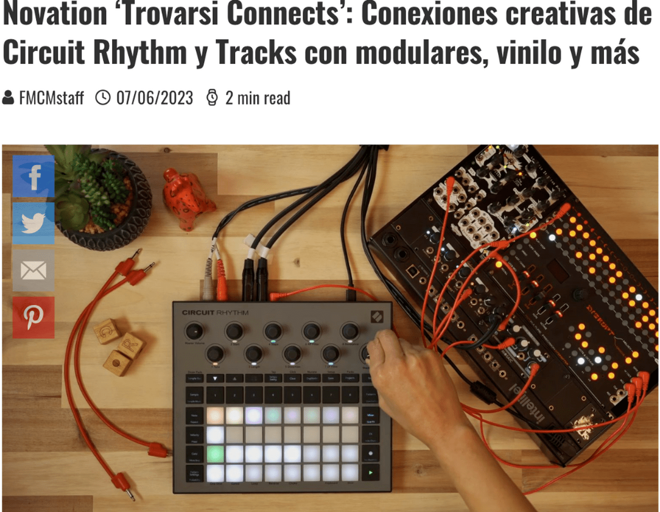 Future Music-Spain - Trovarsi Connects on Novation