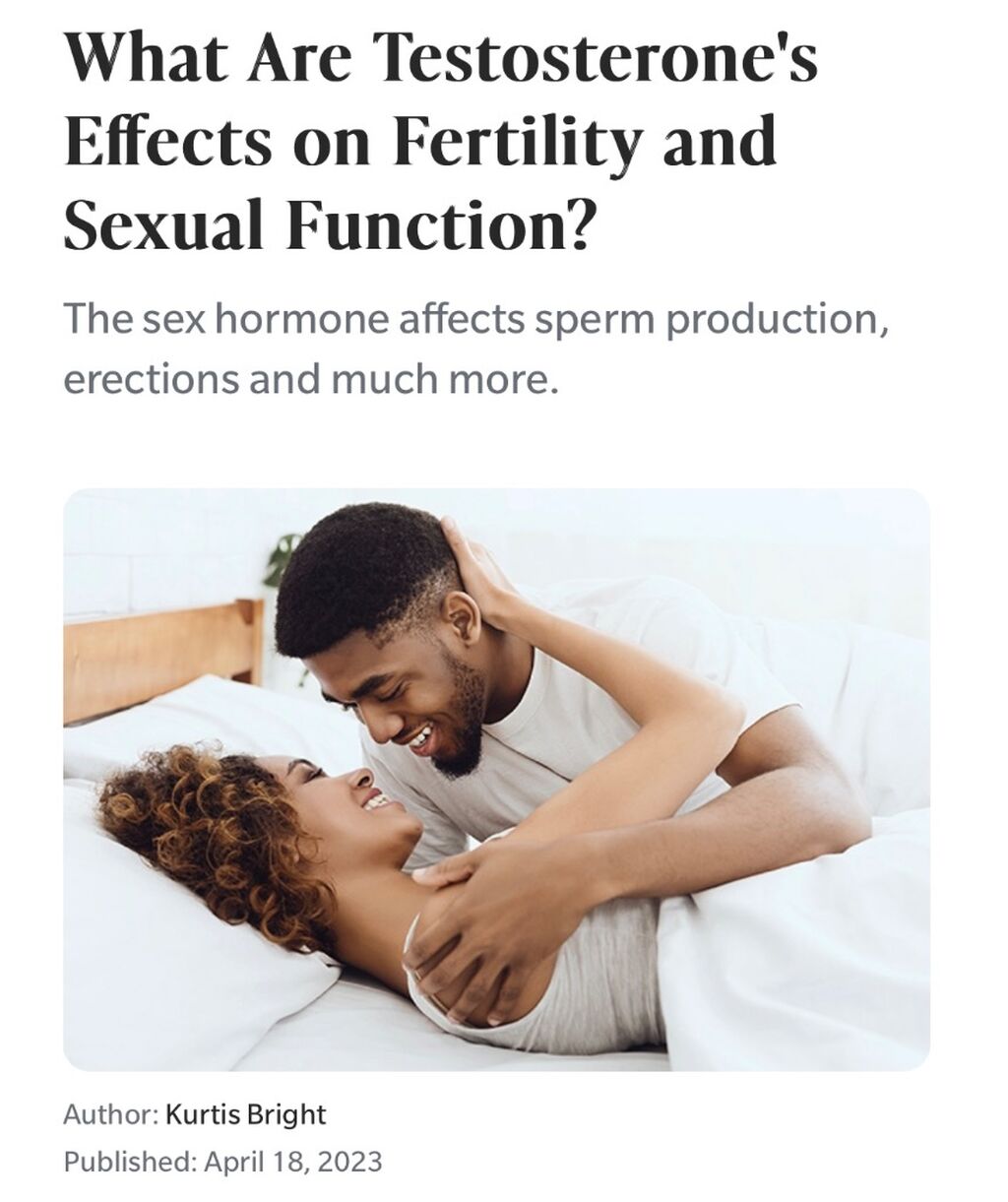 Testosterone, fertility, sexual function