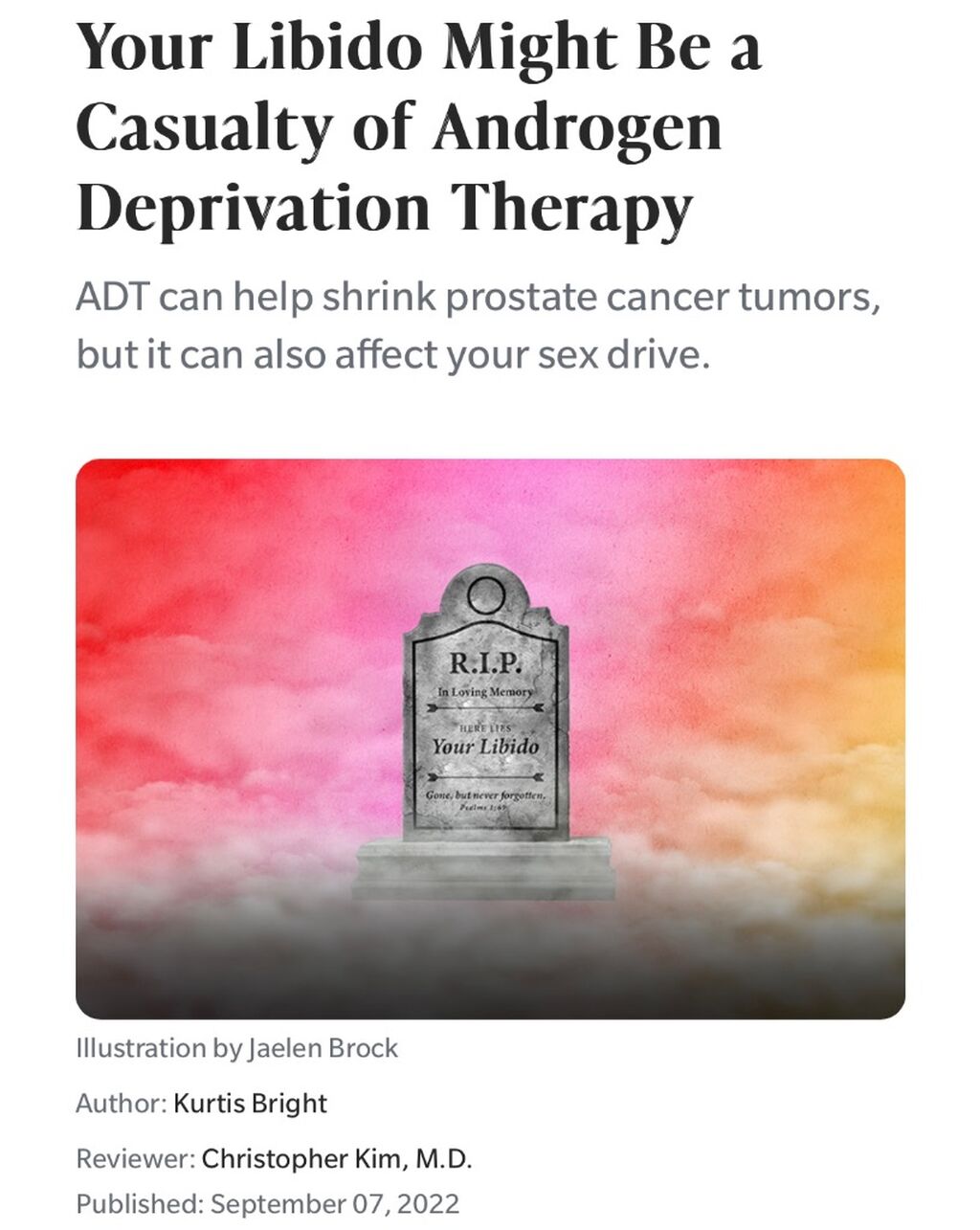 Libido and androgen deprivation therapy
