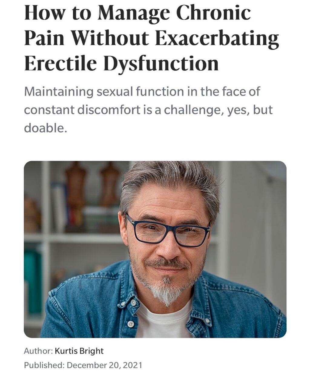 Chronic pain and ED