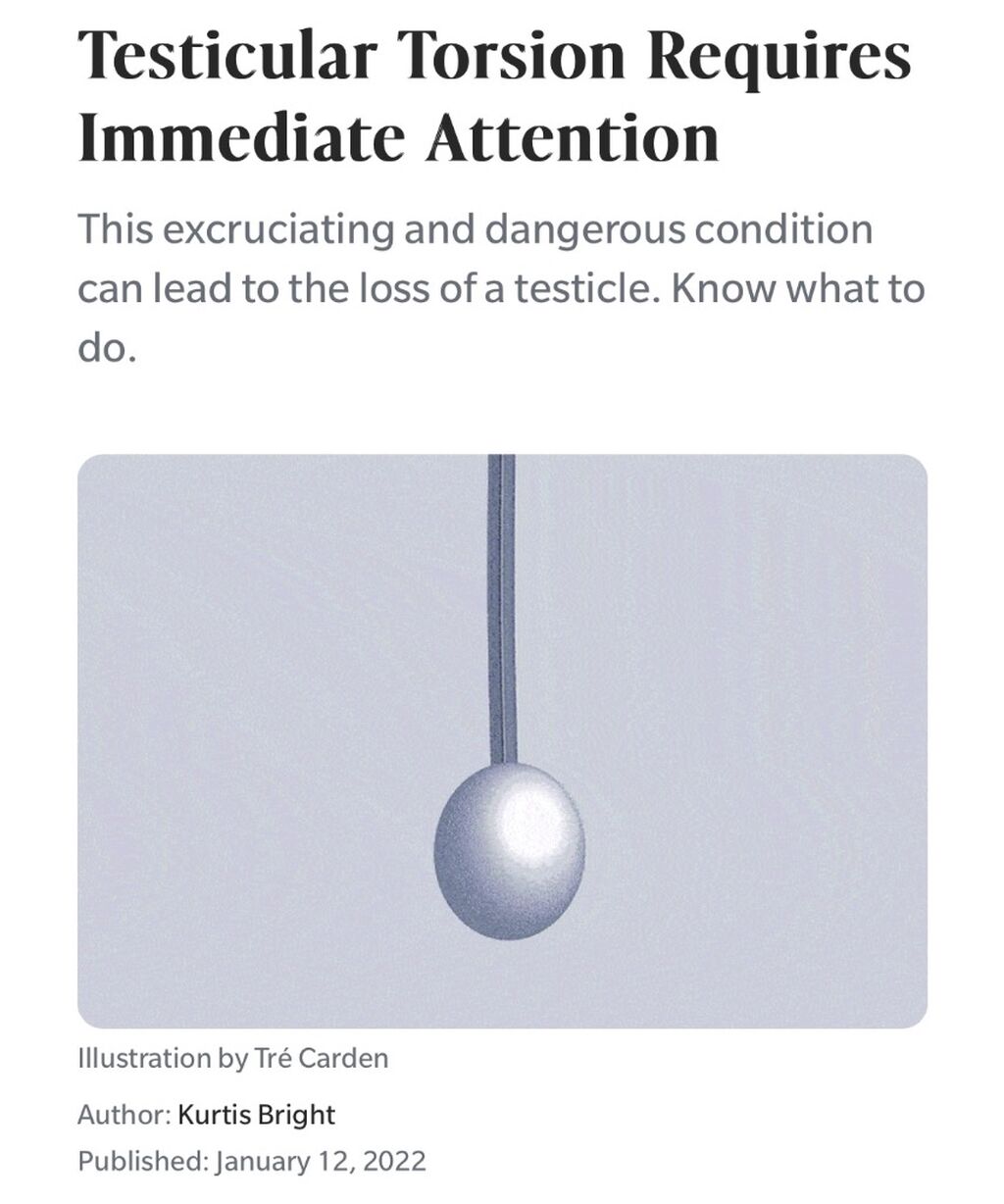 Testicular torsion needs immediate attention