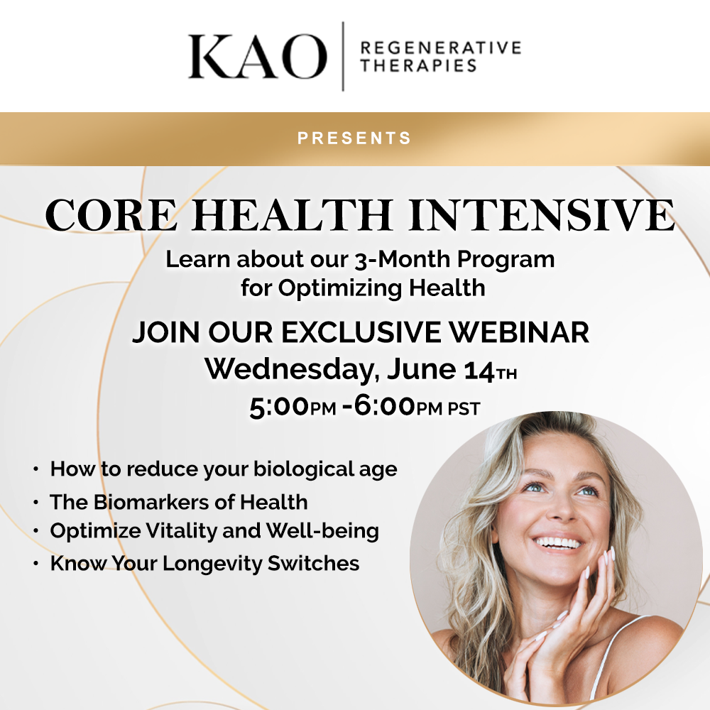 KAO Regenerative Therapies presents Core Health Intensive