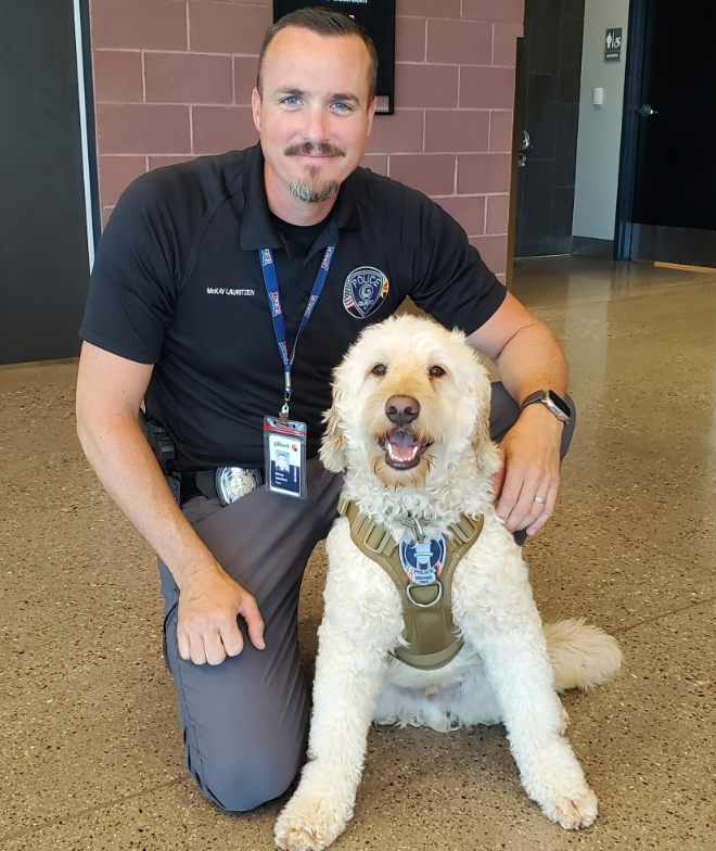 Meet Gilbert PD's New Therapy Dog Finley