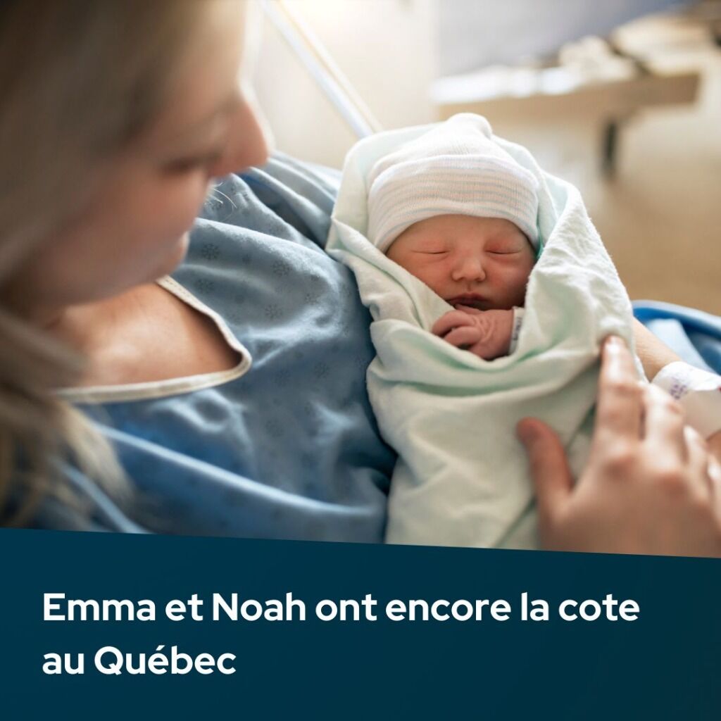 Emma et Noah ont encore la cote au Qu&eacute;bec