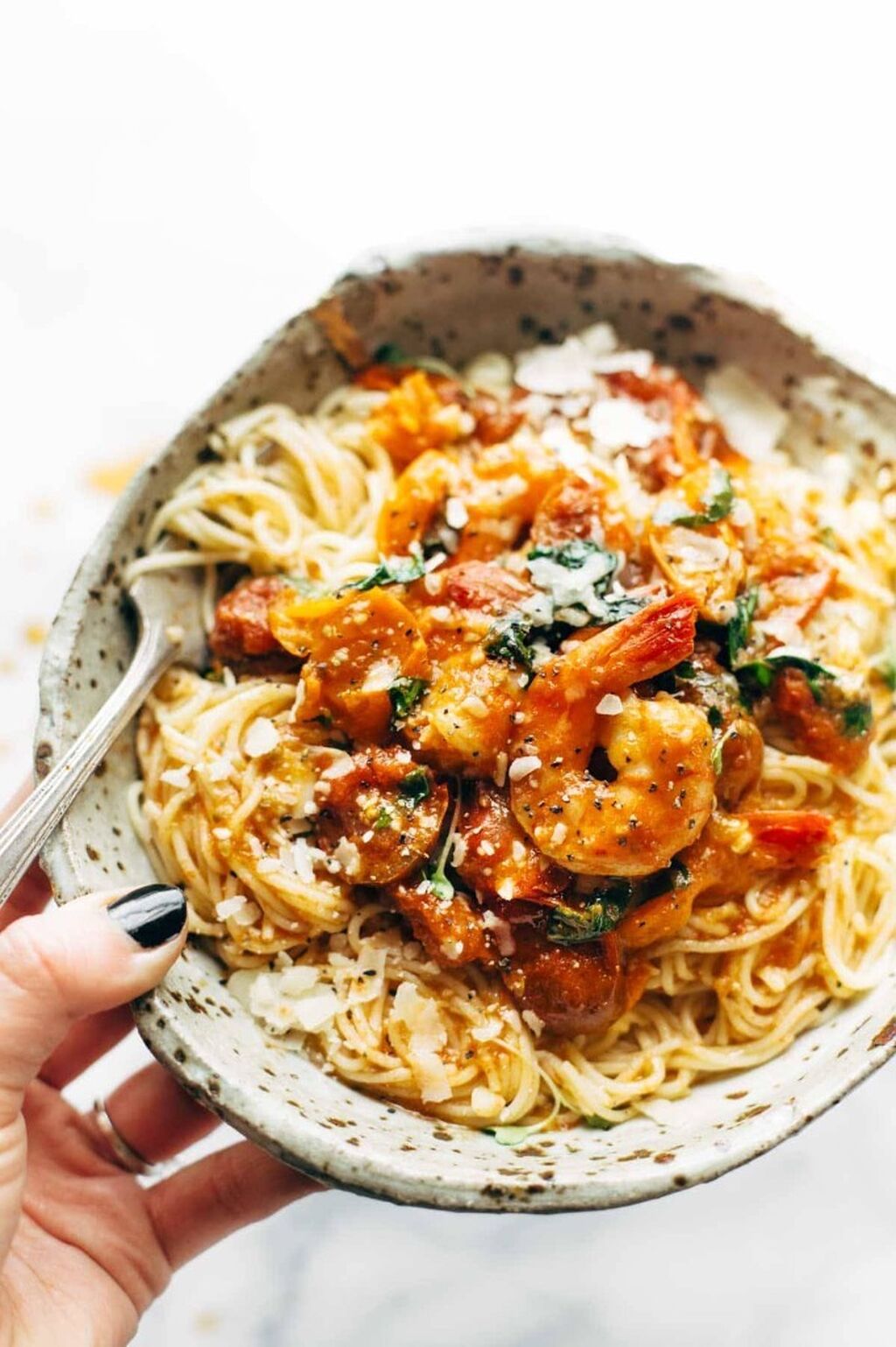 Garlic Butter Capellini Pomodoro with Shrimp