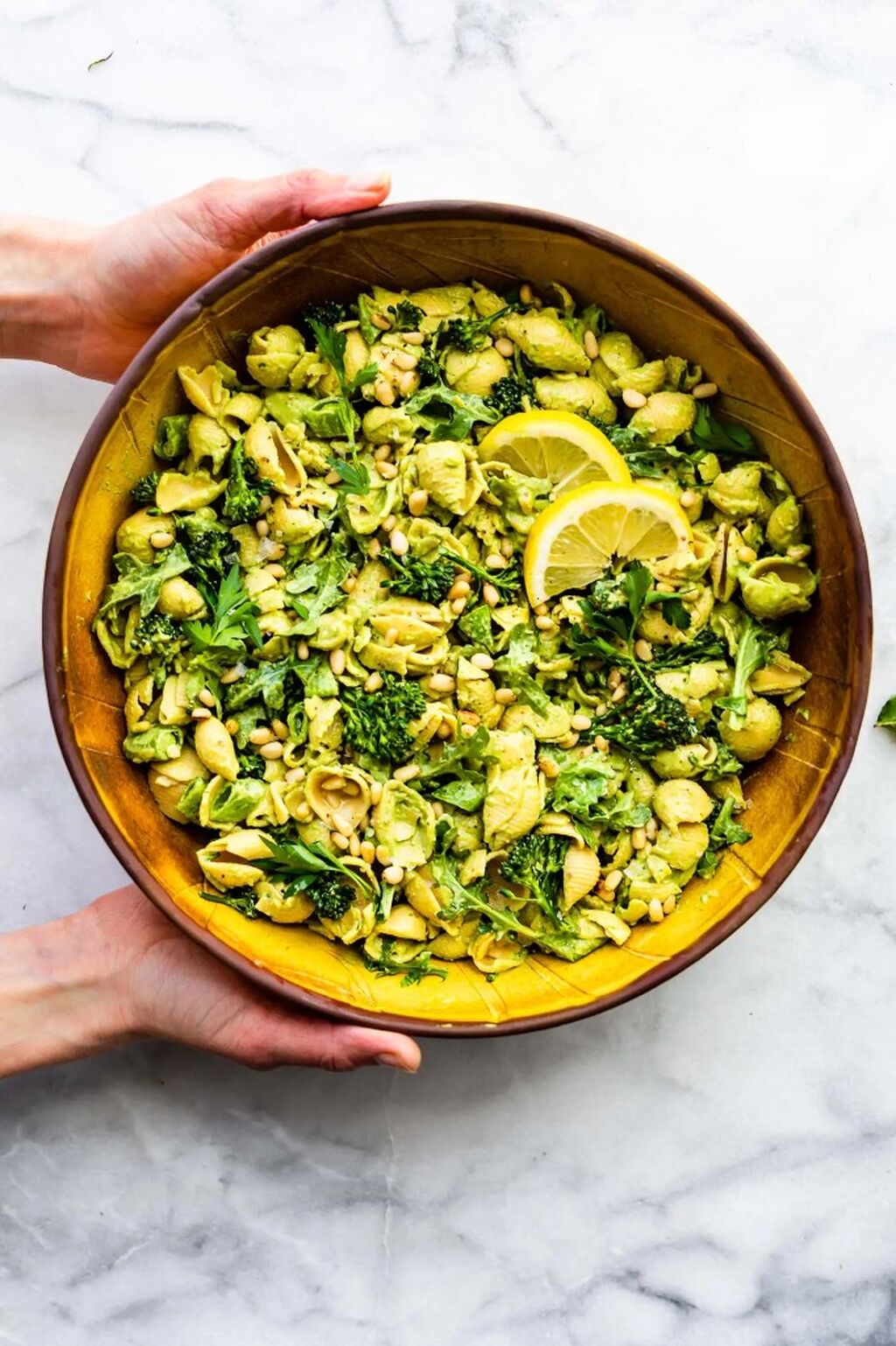 Vegan green goddess pasta salad 