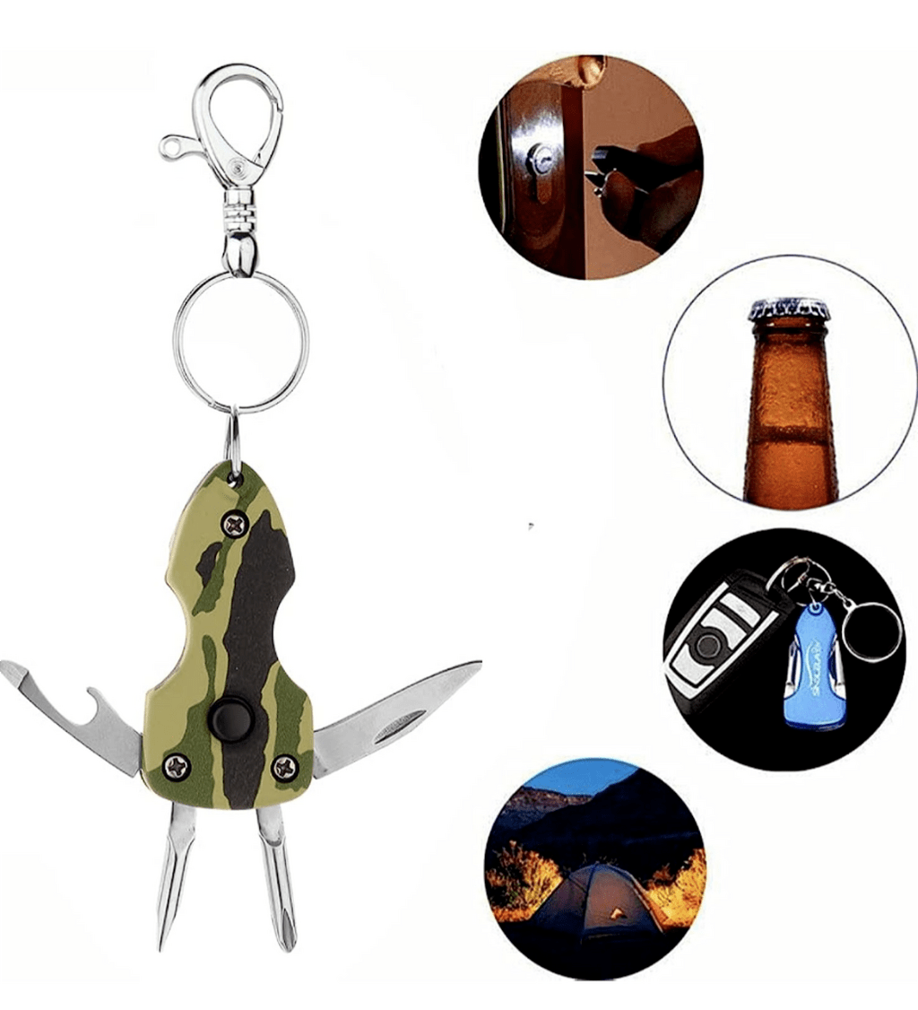 6-in-1 army keychain
