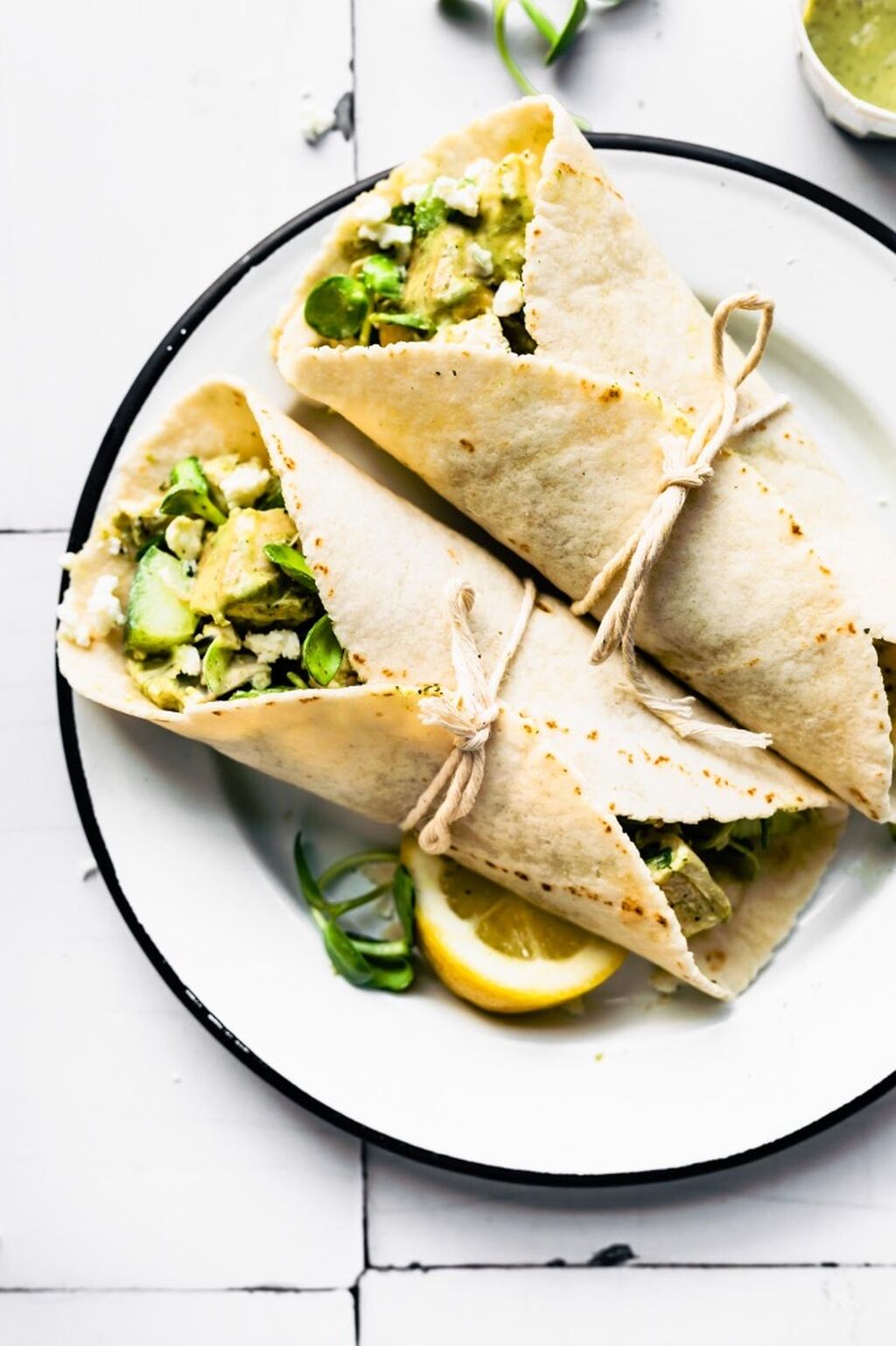 Green goddess chicken salad wrap