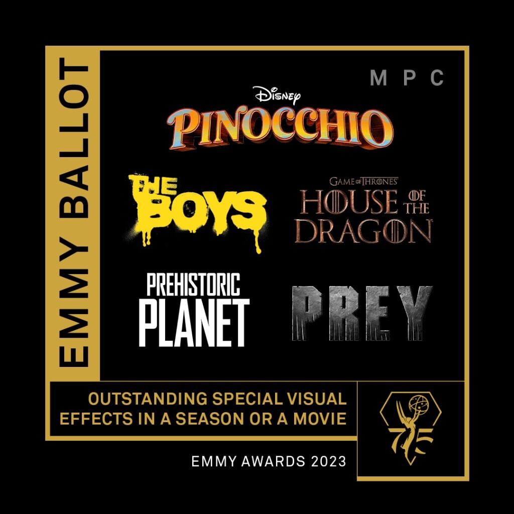 7 MPC projects in the Emmy's Nominating Ballot