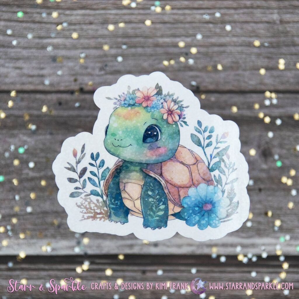 Turtle Sticker Watercolor Print Decals for Laptops Stickers - Etsy
