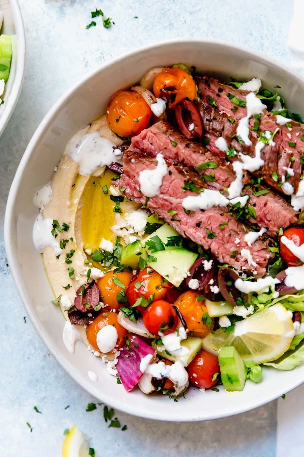 Mediterranean Steak Bowls (meal plan recipe)
