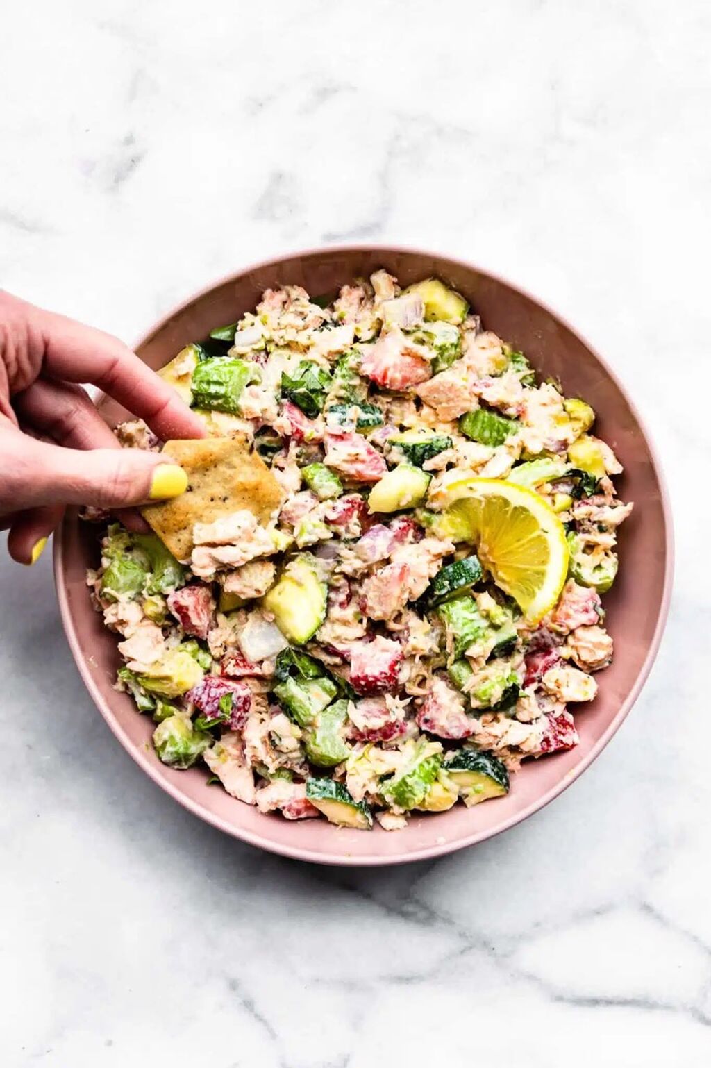 Strawberry salmon salad 