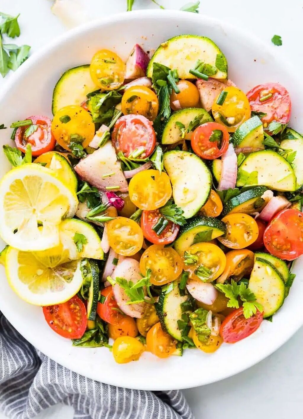 Tomato zucchini salad  