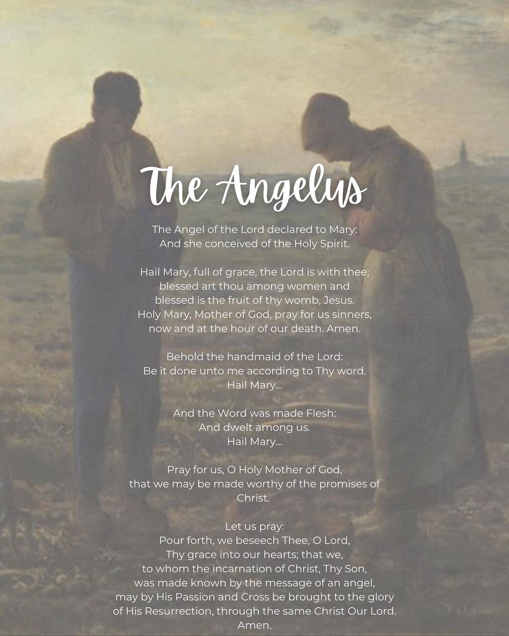 Angelus Prayer Wallpaper Photo
