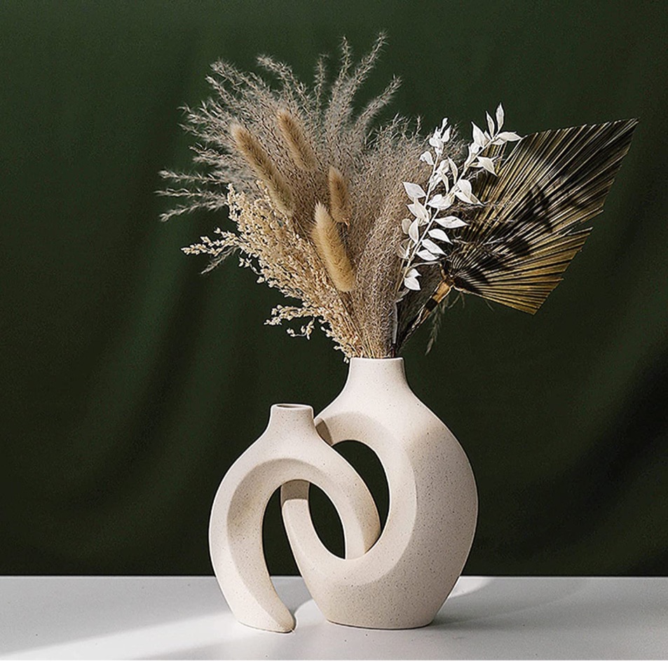 DACOSTIC Hollow Ceramic Vase Set $31 was $48  