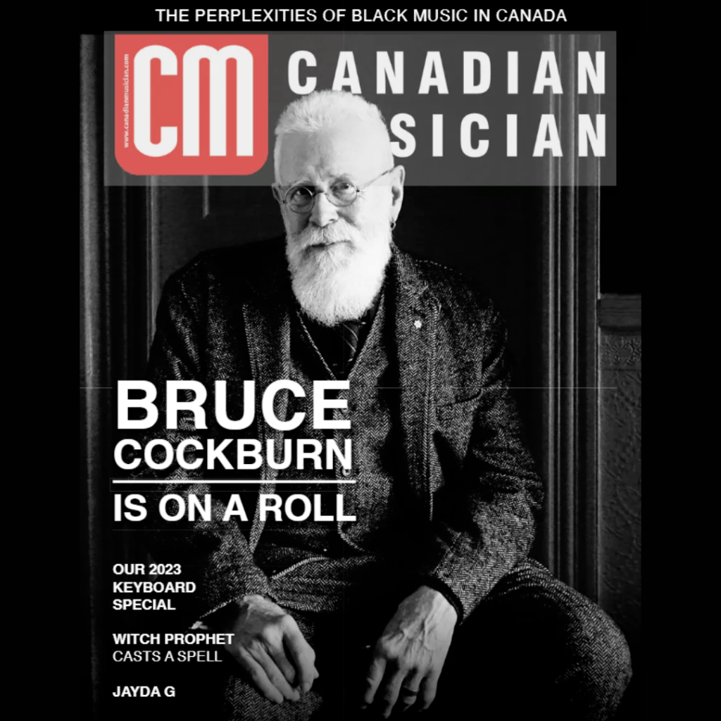 Bruce on the cover of Canadian Musician