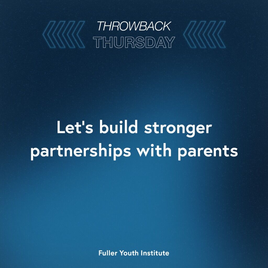 Let's build stronger partnerships with parents
