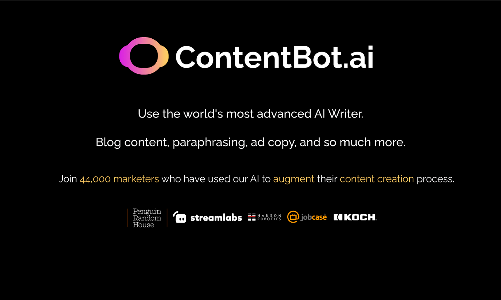 Contentbot - The Future of Writing is Here