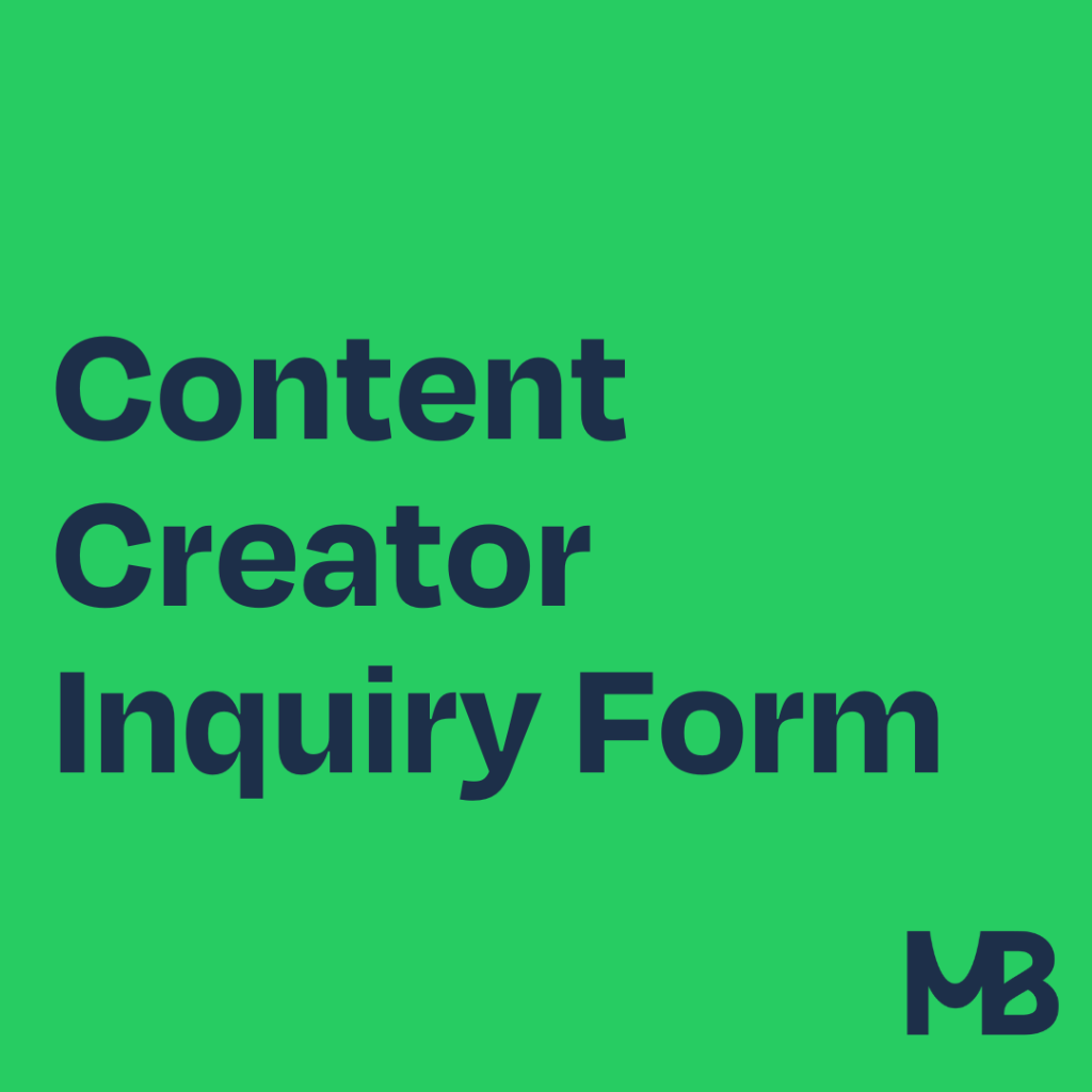 Digital Influencer Inquiry Form