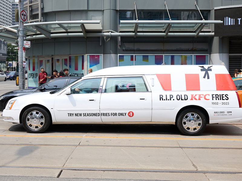 KFC Canada is holding a funeral for its old fries, as it introduces new ones