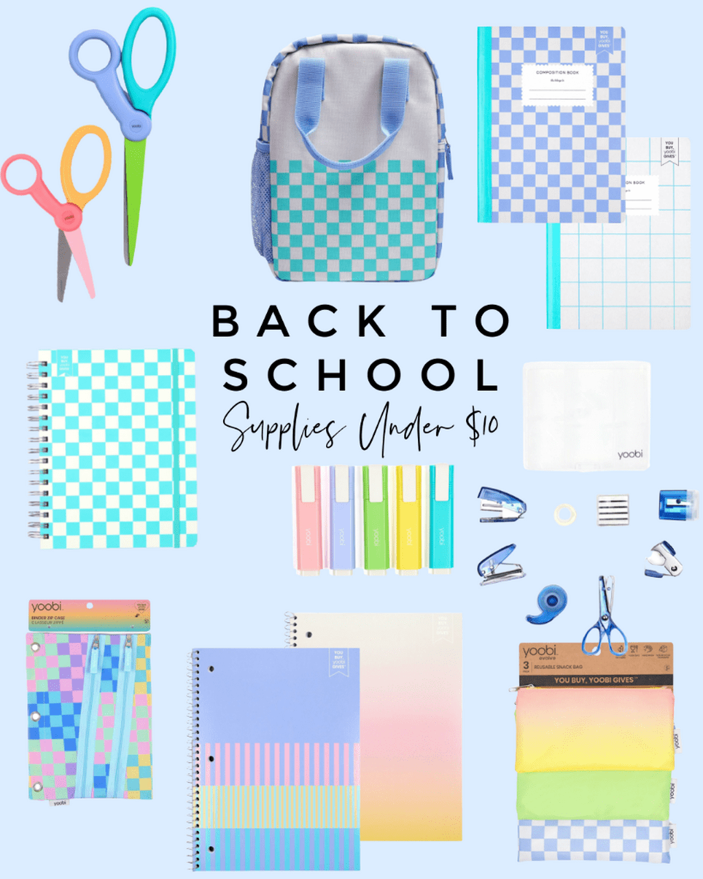 Back to School Supplies Under $10