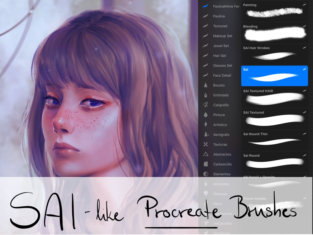 PaulinaKlime&rsquo;s SAI PAINTING BRUSHES (for Procreate)
