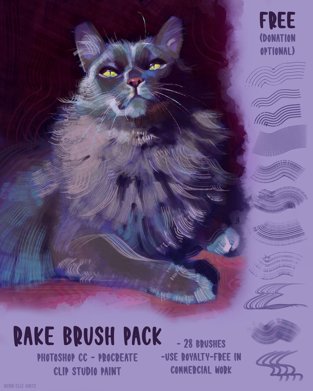 Rake Brush Pack (Photoshop CC, CSP, Procreate)