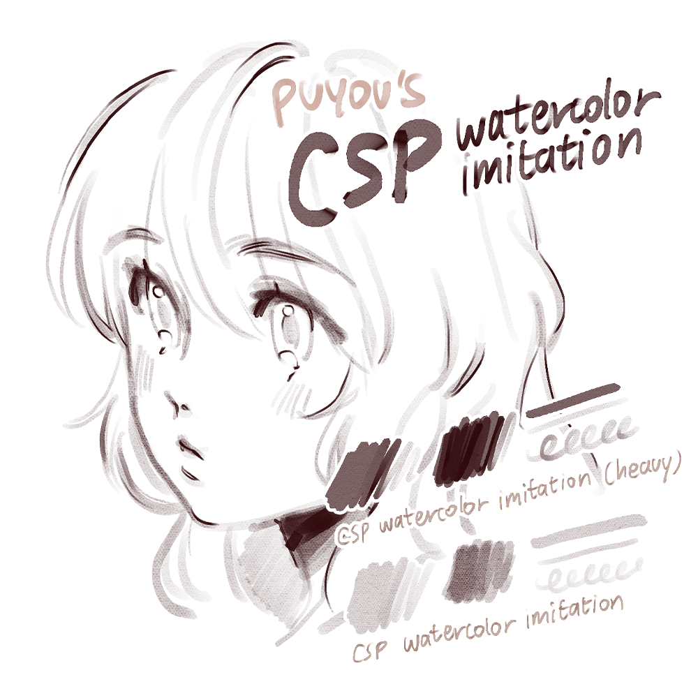 CSP Watercolor Imitation - Procreate Brush Set
