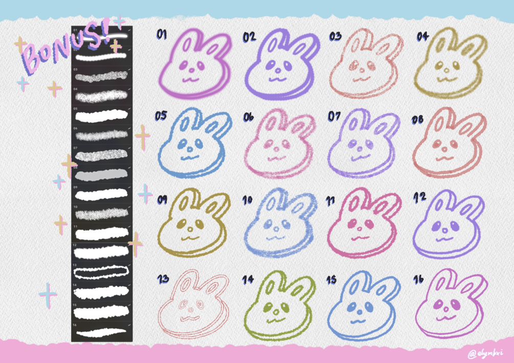 Elym Free Cutie Fluffy Procreate Brush Set