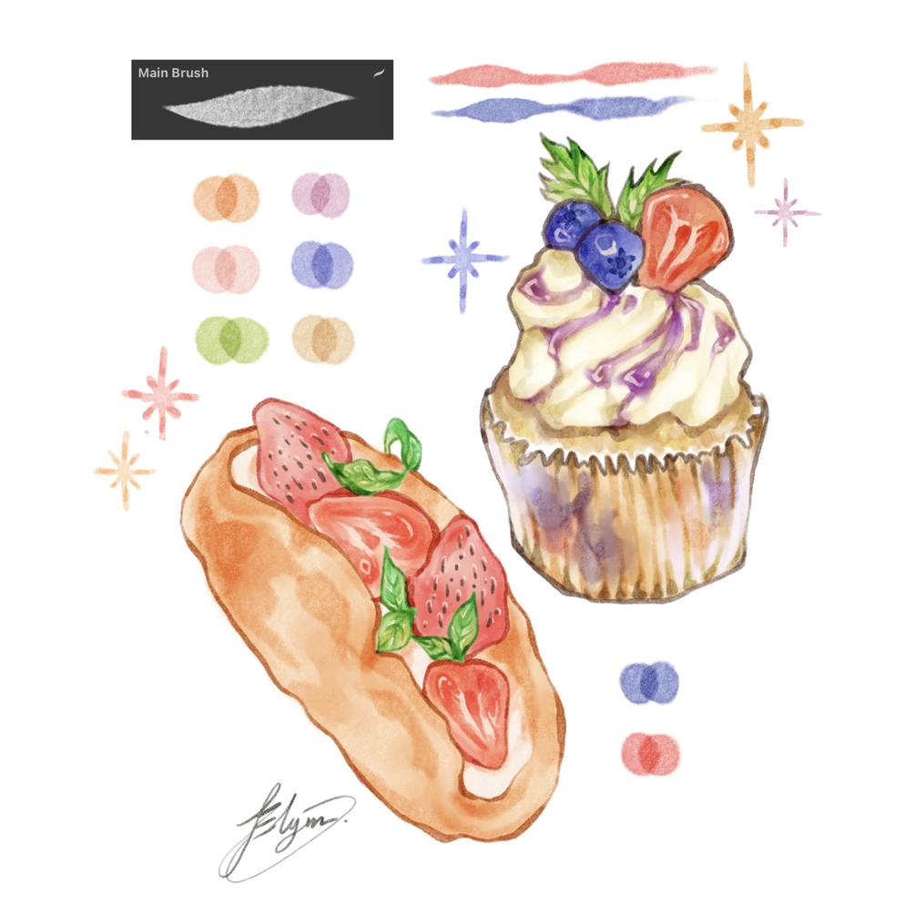 Elym free watercolor procreate brush 