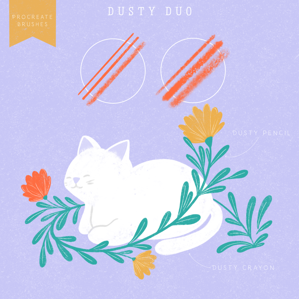 Dusty duo procreate brushes