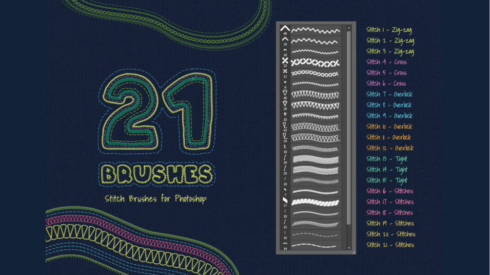 Stitch Photoshop Brushes