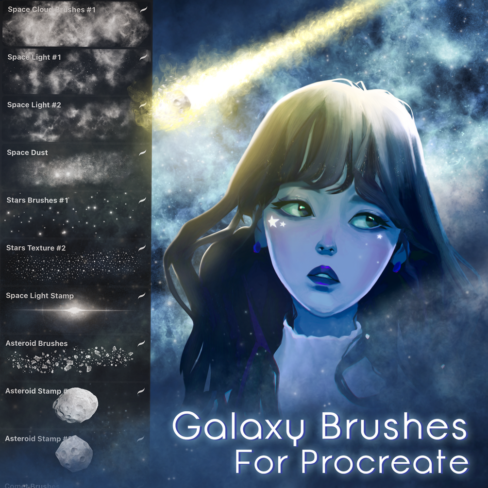 Free Galaxy Brush Set for Procreate