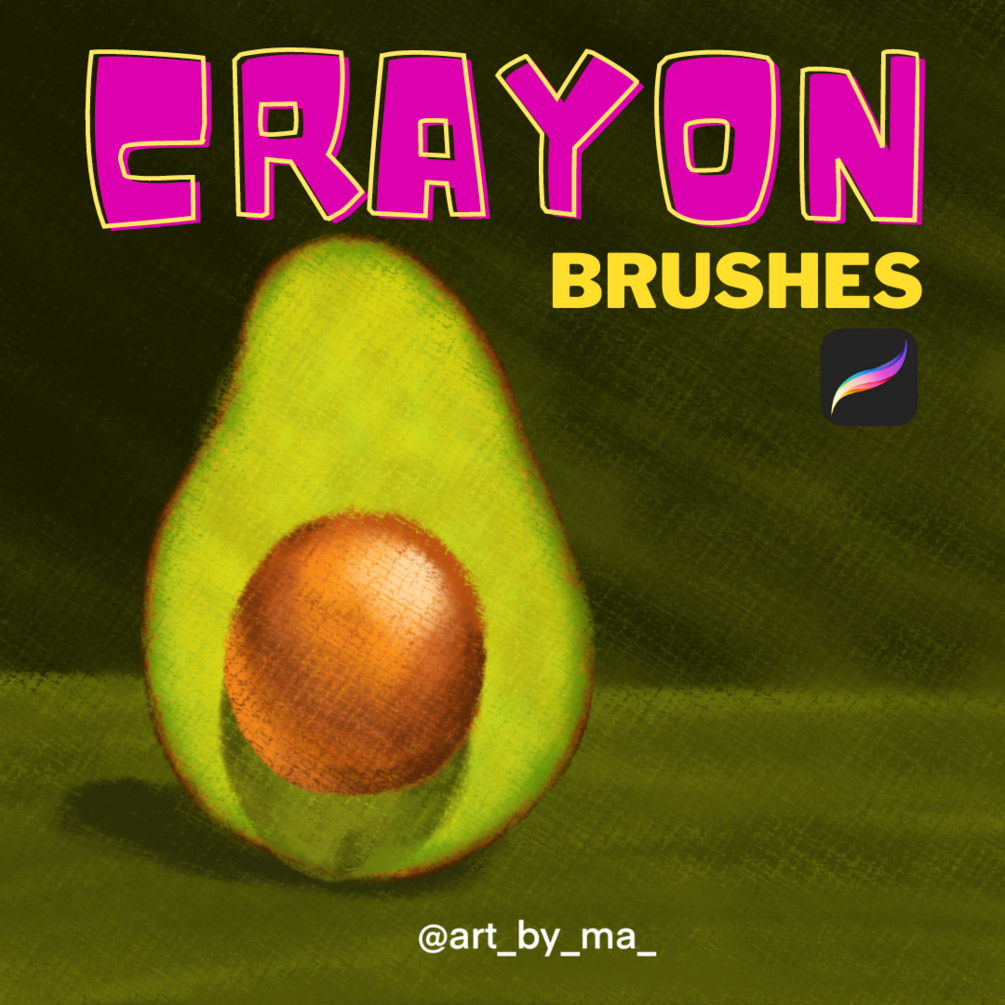 Crayon Brushes for Procreate ( Full and Trial)