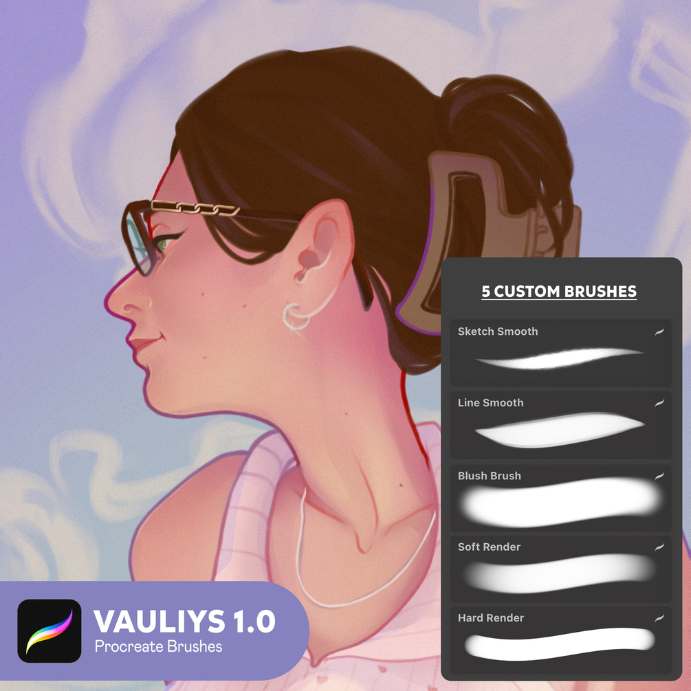 🌸 Vauliys (Sample) Procreate Brushes