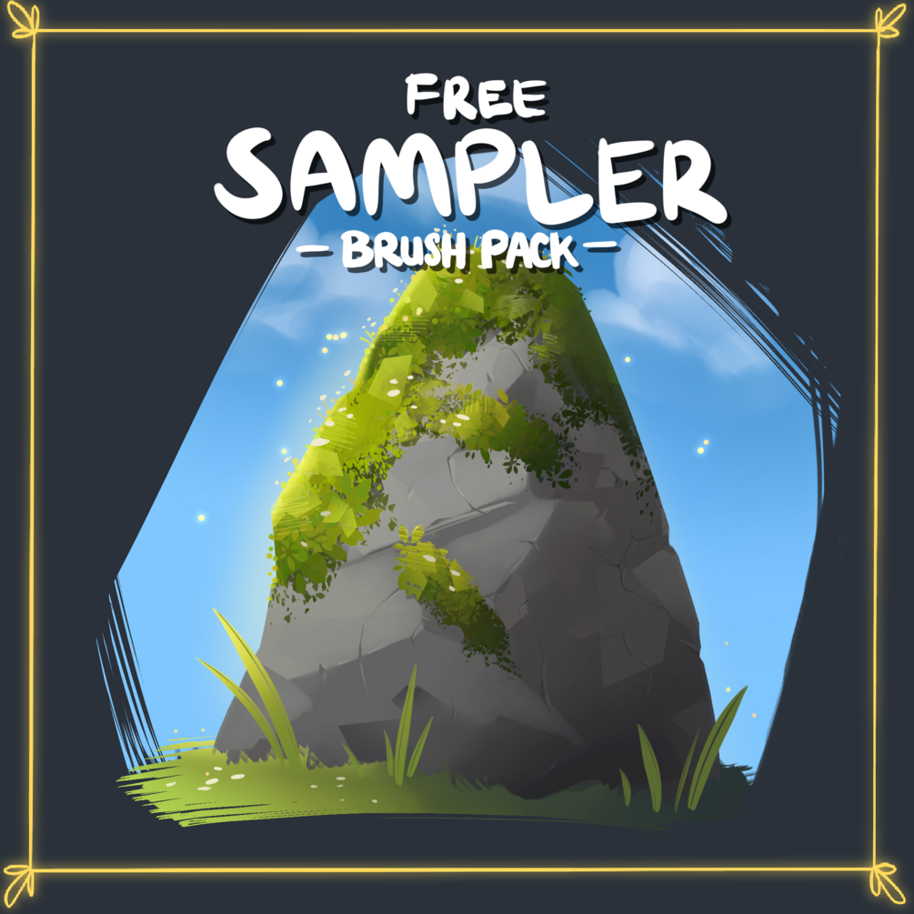 FREE Procreate Sampler Brush Pack (10 Brushes)
