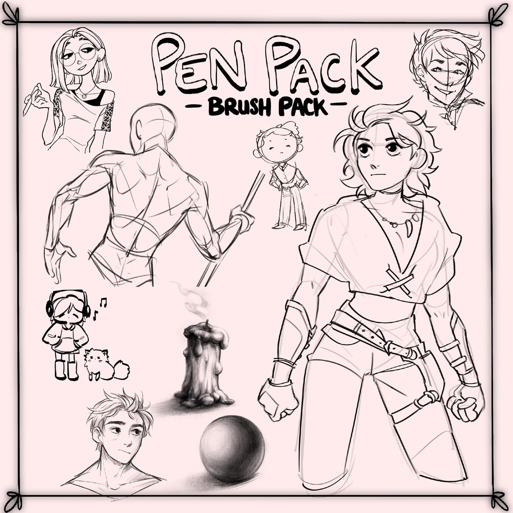 FREE Procreate Pen Pack (16 Brushes)