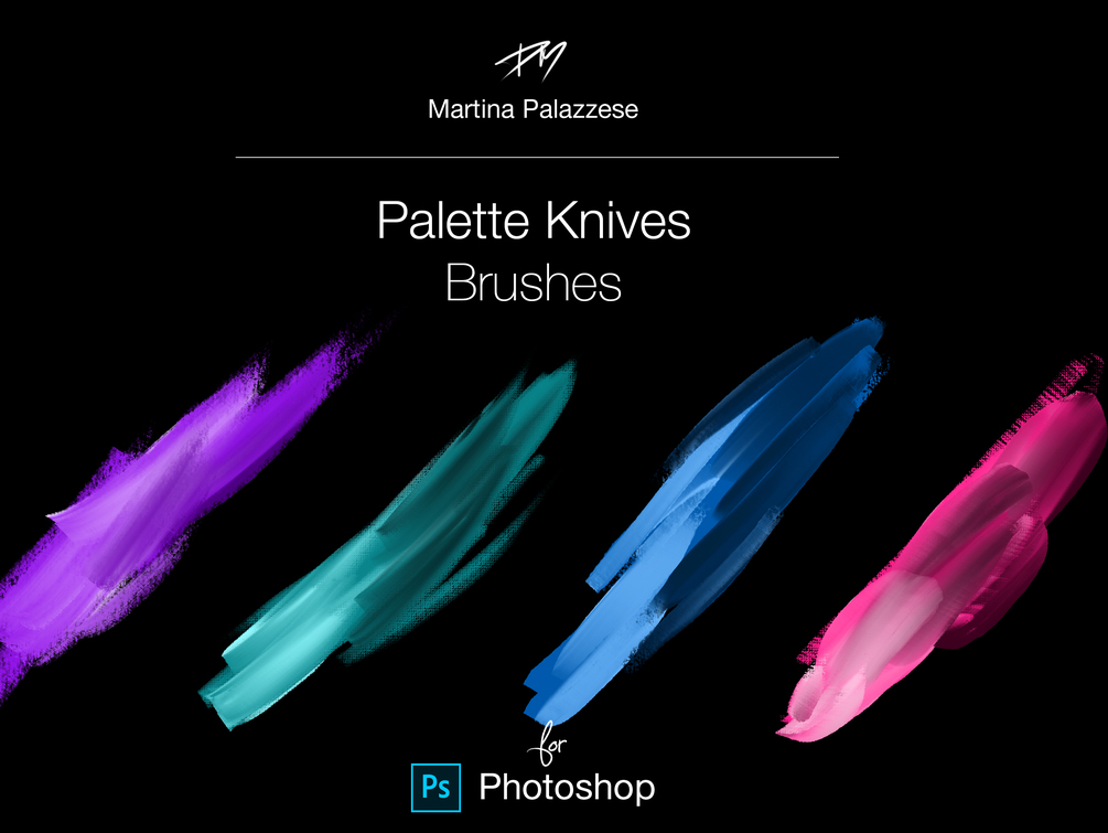 DIGITAL PALETTE KNIVES BRUSHES_For Photoshop