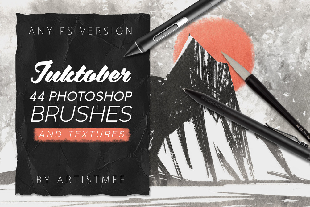 Free Inktober Photoshop Procreate Brushes