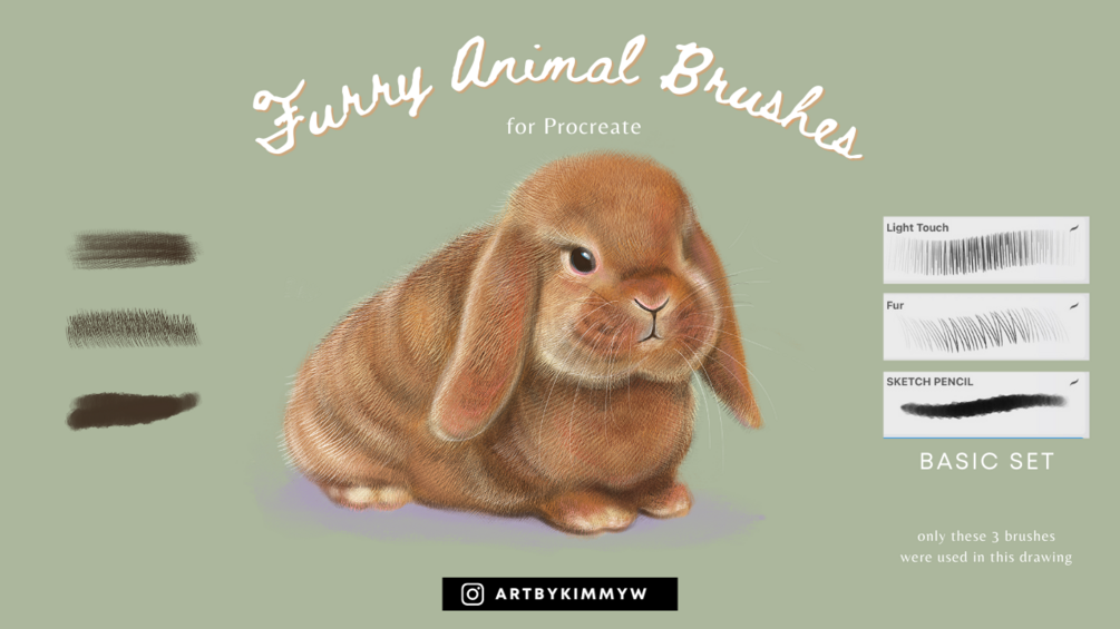 Procreate Furry Animal Brushes 1 &bull; Free Pack