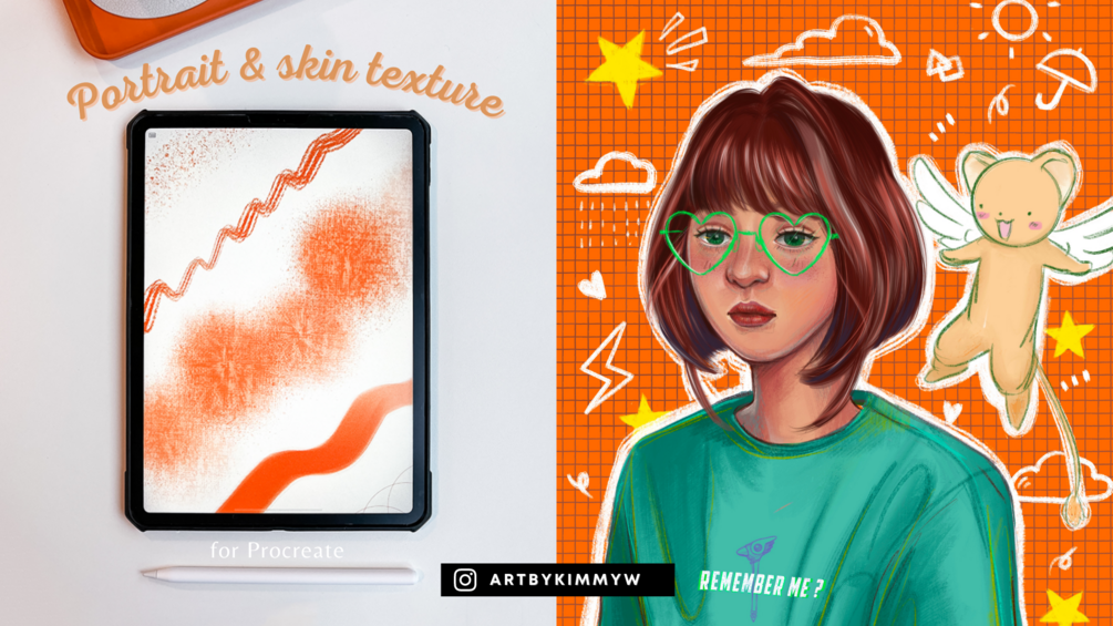 Procreate Portrait Demo brushpack + grid brush