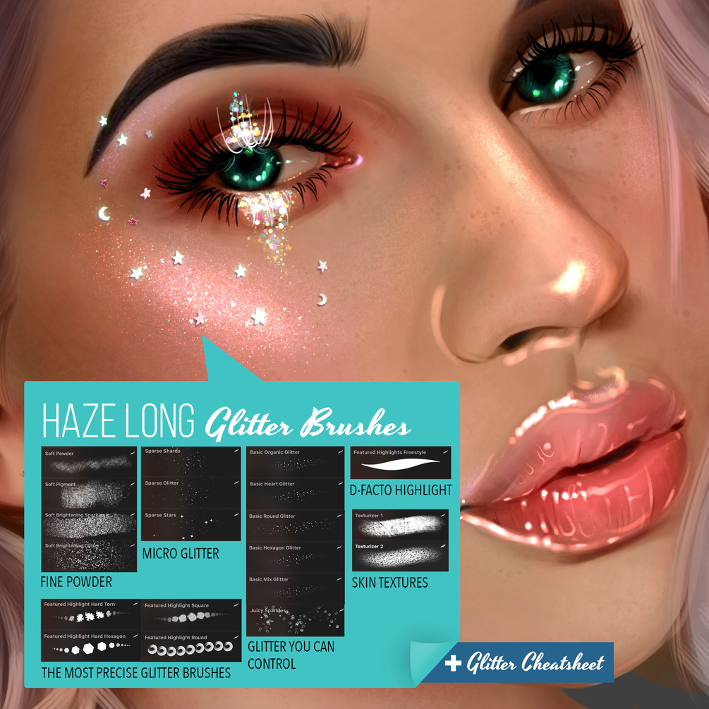 Haze Long Procreate Glitter Brushes