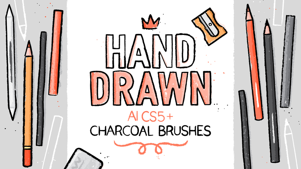 AI charcoal brushes sample