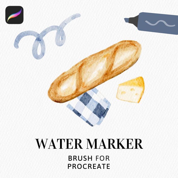 Free Marker Brush for Procreate - Water Marker
