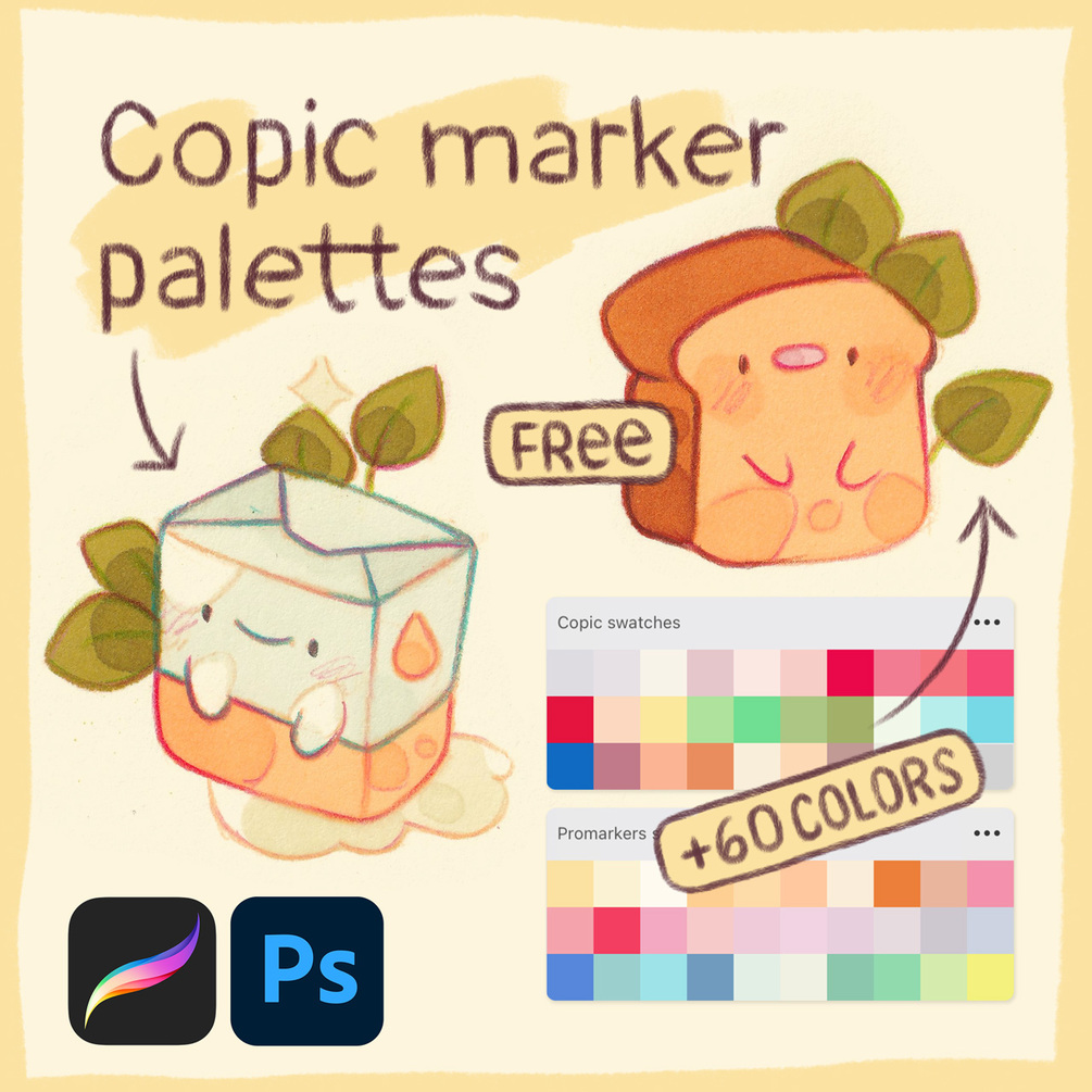 My Copic markers ✿ FREE Procreate palettes