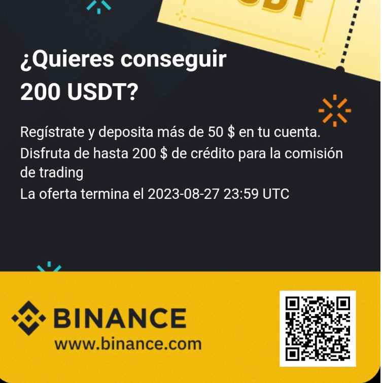 BINANCE Gana 200 USDT de decuento en comisiones 