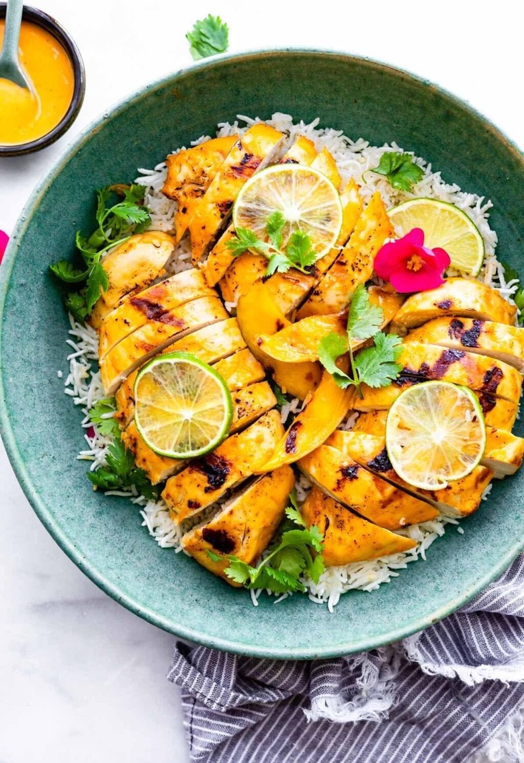 Mango Chile chicken bowls 